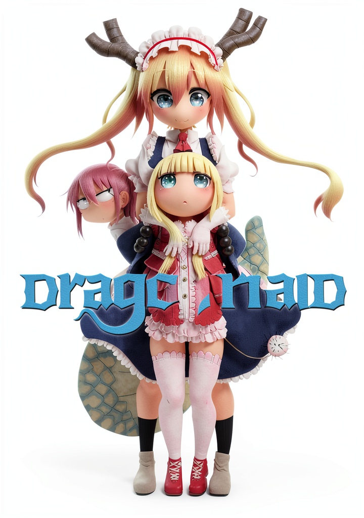 Miss Kobayashi Dragon Maid manga cover showing characters in a vibrant scene