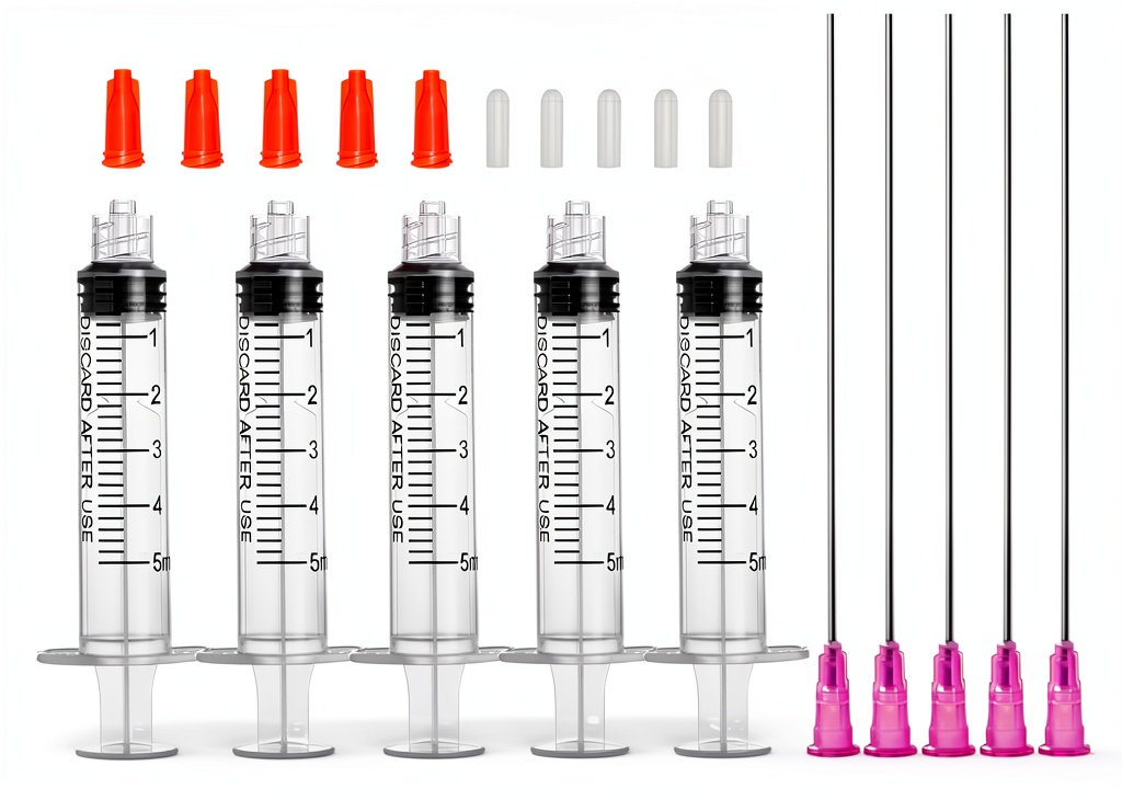 'otwooi Glue Syringe Kit with needles and caps displayed on a workbench'