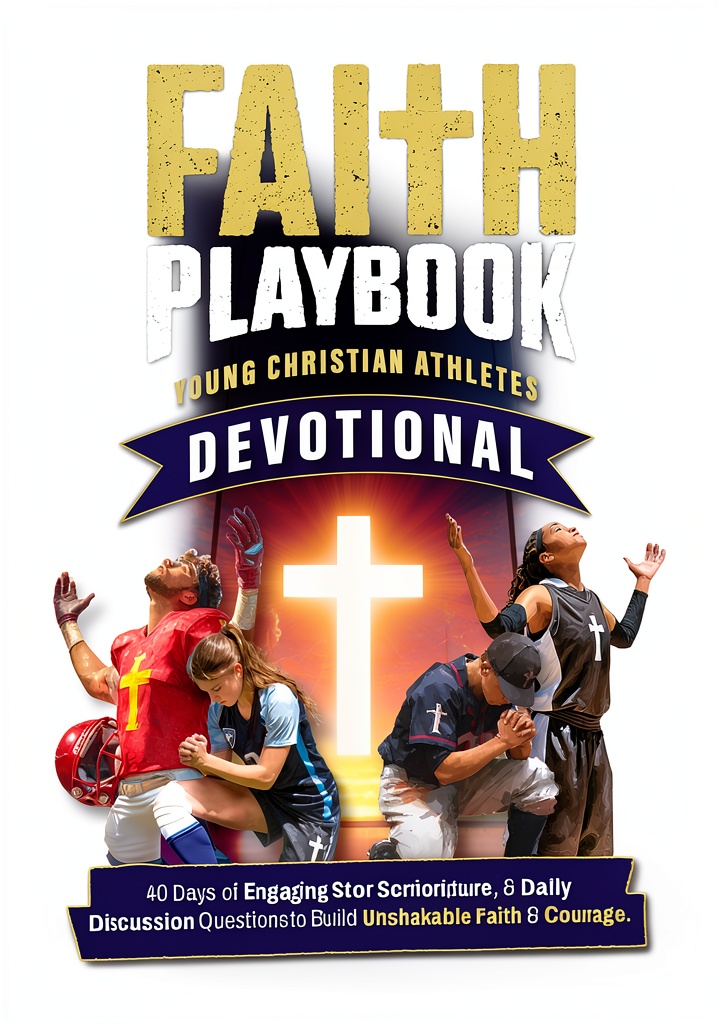 Christian devotional book open on a tablet with inspirational quotes