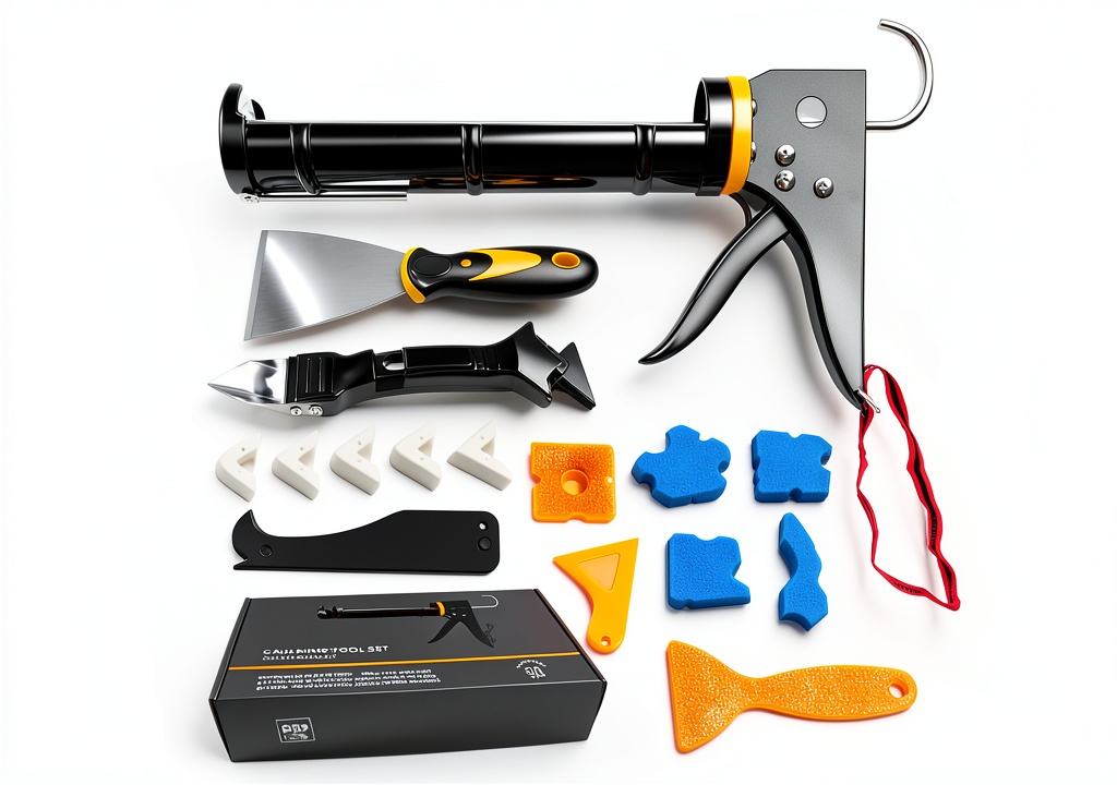 Doiaz Direct caulk gun being used on a bathroom tile joint