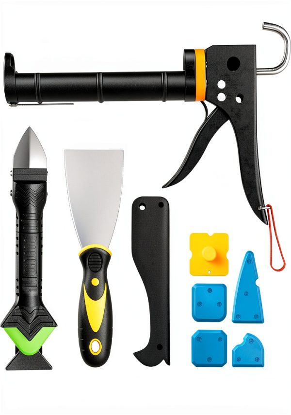 Goopreen Hand Caulking Gun SD082 Ergonomic Grip 5‑in‑1 Steel Tool-0