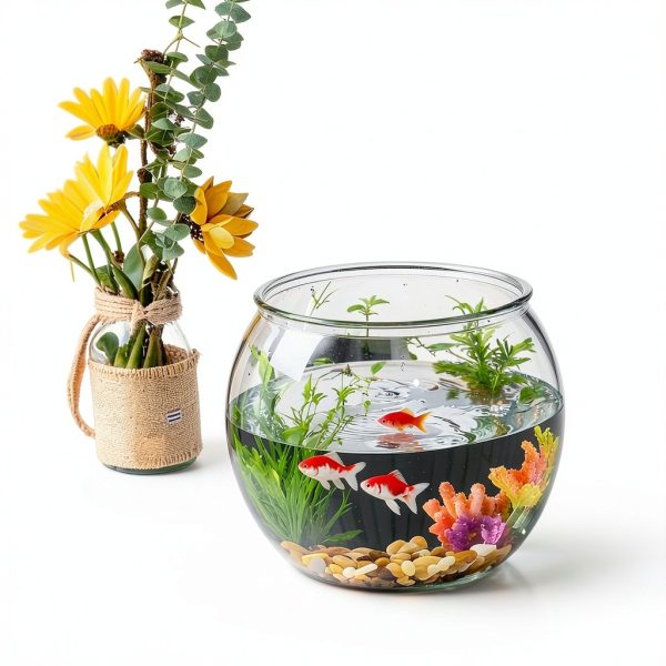 Geelin Fish Bowl 3 Gallon Round PET Aquarium Shatter Resistant-2