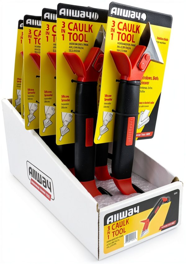 Caulk Tool Allway CT31 3-in-1 Grip Rotatable Silicone Triangle-10