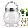 LA KEN DU Portable Betta Tank 0.5 Gallon Aquarium with Remote Light-2