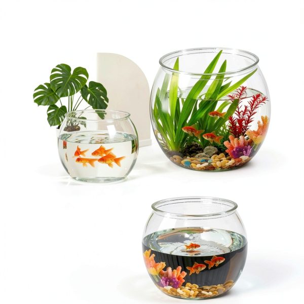 Geelin Fish Bowl 3 Gallon Round PET Aquarium Shatter Resistant-5