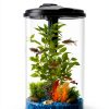 AquaView 3-Gallon 360 Aquarium Koller with LED Light and Power Filter-1