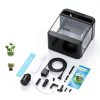 Fish Tank 2.2 Gallon Aquarium 7-Color Auto-Loop Light Black JPHYLL-6