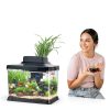 Small Fish Tank DaToo 1.6 Gallon Aquarium Kit with LED Light & Filter-1