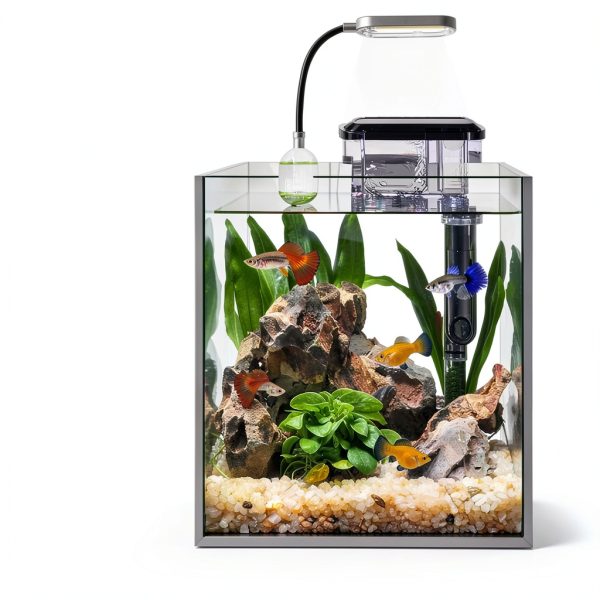 1.5 Gallon Fish Tank Aquarium by Craftsboys with Filter and LED Light-2