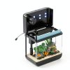 Fish Tank 2.2 Gallon Aquarium 7-Color Auto-Loop Light Black JPHYLL-3
