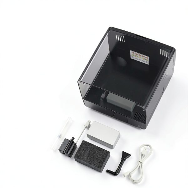 Desktop Fish Tank 1.2 Gallon with 5‑Color LED Light by Sysencia-7