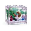 Small Betta Fish Tank Oltraman 0.6 Gallon Stackable with LED Lighting-2