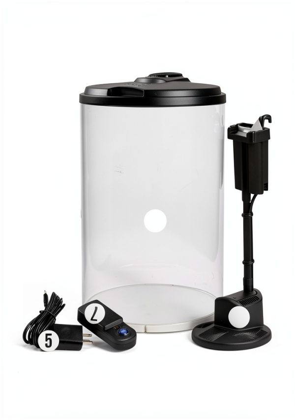 AquaView 3-Gallon 360 Aquarium Koller with LED Light and Power Filter-5