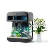 Fish Tank 2.2 Gallon Aquarium 7-Color Auto-Loop Light Black JPHYLL-4